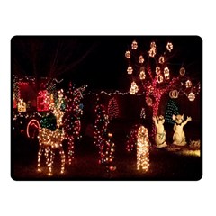 Holiday Lights Christmas Yard Decorations Double Sided Fleece Blanket (small)  by Sapixe