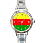 Kurdistan Kurd Kurds Kurdish Flag Round Italian Charm Watch