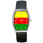 Kurdistan Kurd Kurds Kurdish Flag Barrel Style Metal Watch