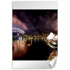 New Year’s Evein Sydney Australia Opera House Celebration Fireworks Canvas 24  X 36  by Sapixe