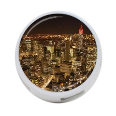 New York City At Night Future City Night 4-port Usb Hub (one Side) by Sapixe