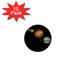 Outer Space Planets Solar System 1  Mini Buttons (10 pack) 