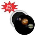 Outer Space Planets Solar System 1.75  Magnets (100 pack) 