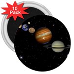 Outer Space Planets Solar System 3  Magnets (10 pack) 