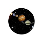 Outer Space Planets Solar System Magnet 3  (Round)