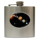 Outer Space Planets Solar System Hip Flask (6 oz)