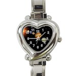 Outer Space Planets Solar System Heart Italian Charm Watch