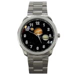 Outer Space Planets Solar System Sport Metal Watch