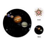 Outer Space Planets Solar System Playing Cards (Round)  Front