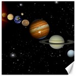 Outer Space Planets Solar System Canvas 16  x 16  