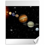 Outer Space Planets Solar System Canvas 18  x 24  