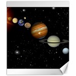 Outer Space Planets Solar System Canvas 20  x 24  