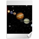 Outer Space Planets Solar System Canvas 24  x 36 