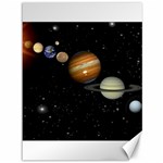 Outer Space Planets Solar System Canvas 36  x 48  