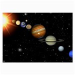 Outer Space Planets Solar System Large Glasses Cloth (2-Side)