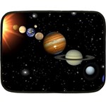 Outer Space Planets Solar System Double Sided Fleece Blanket (Mini) 