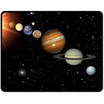 Outer Space Planets Solar System Fleece Blanket (Medium) 