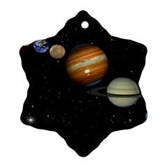 Outer Space Planets Solar System Ornament (snowflake) by Sapixe