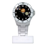 Outer Space Planets Solar System Plastic Nurses Watch