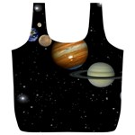 Outer Space Planets Solar System Full Print Recycle Bags (L) 