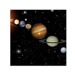 Outer Space Planets Solar System Small Satin Scarf (Square)