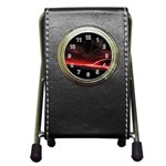 Outer Space Red Stars Star Pen Holder Desk Clocks