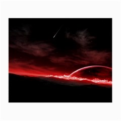 Outer Space Red Stars Star Small Glasses Cloth by Sapixe