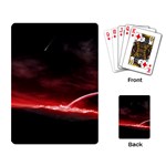 Outer Space Red Stars Star Playing Card