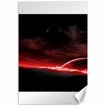 Outer Space Red Stars Star Canvas 24  x 36 