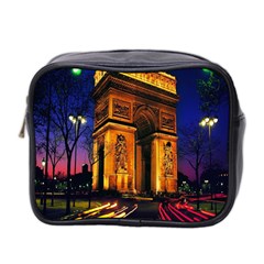 Paris Cityscapes Lights Multicolor France Mini Toiletries Bag 2-side by Sapixe