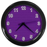 Pattern Violet Purple Background Wall Clocks (Black)