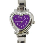Pattern Violet Purple Background Heart Italian Charm Watch