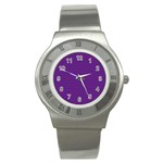 Pattern Violet Purple Background Stainless Steel Watch