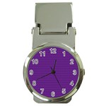 Pattern Violet Purple Background Money Clip Watches