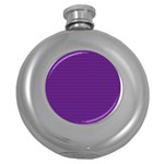 Pattern Violet Purple Background Round Hip Flask (5 oz)