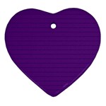 Pattern Violet Purple Background Heart Ornament (Two Sides)
