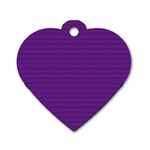 Pattern Violet Purple Background Dog Tag Heart (One Side)