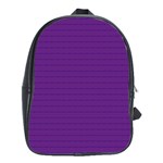 Pattern Violet Purple Background School Bag (Large)