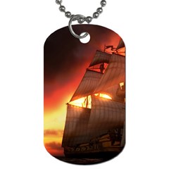 Pirate Ship Caribbean Dog Tag (one Side) by Sapixe