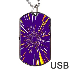 Space Trip 1 Dog Tag Usb Flash (two Sides) by jumpercat