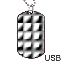 Triangulate Black And White Dog Tag Usb Flash (two Sides)