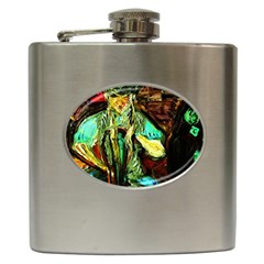 Girl In A Bar Hip Flask (6 Oz) by bestdesignintheworld