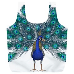 Peacock Bird Peacock Feathers Full Print Recycle Bags (l)  by Sapixe