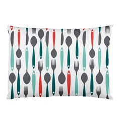 Spoon Fork Knife Pattern Pillow Case (two Sides)