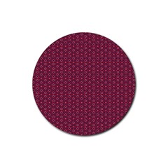 Ethnic Delicate Tiles Rubber Coaster (round)  by jumpercat