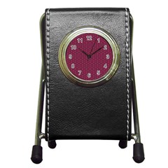 Ethnic Delicate Tiles Pen Holder Desk Clocks by jumpercat