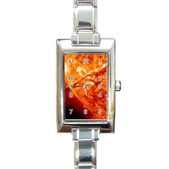 Spectacular Solar Prominence Rectangle Italian Charm Watch