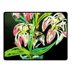 Dscf1389 - Lillies In The Vase Fleece Blanket (small) by bestdesignintheworld