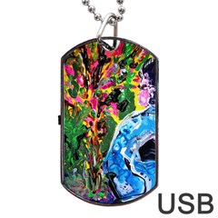 Dscf1611 - Lady In Kimono And Tulip Tree Dog Tag Usb Flash (one Side)