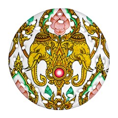 Traditional Thai Style Painting Ornament (round Filigree)